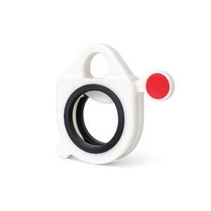Round Portable Zip Tie Dispenser – Compact Hands-Free Cable Tie Organizer with One-Hand Operation & Keyring Clip