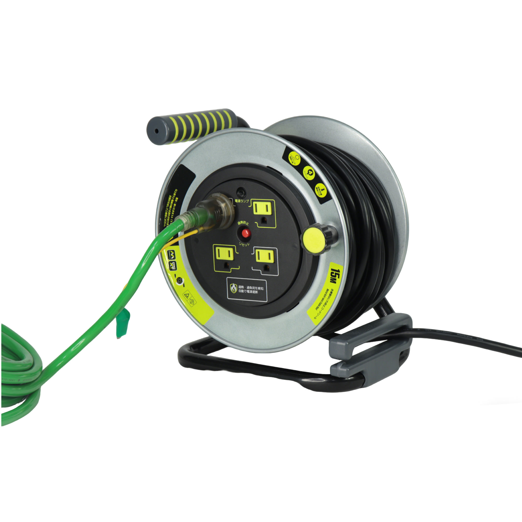 Anti-Twist Cable Reel 15M – VCT 3×1.25mm² Extension Cord Reel with Thermal Protection - Image 6